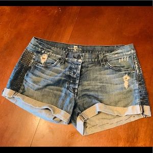 7 for all mankind jean shorts
